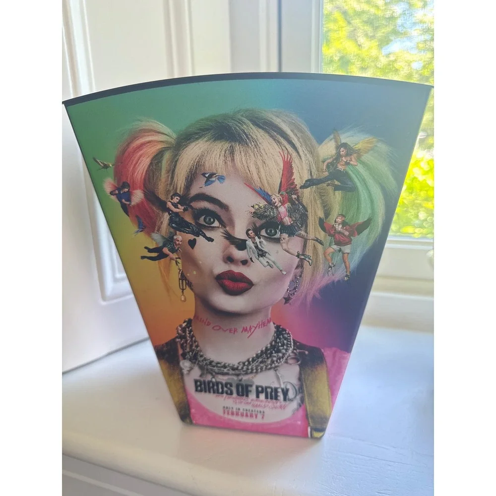 Harley Quinn Birds of Prey Movie Promo Plastic Square Collectors Popcorn Bucket